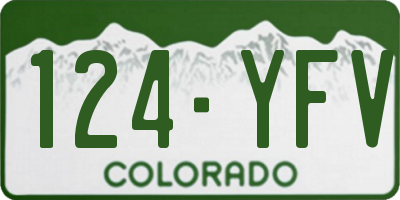CO license plate 124YFV