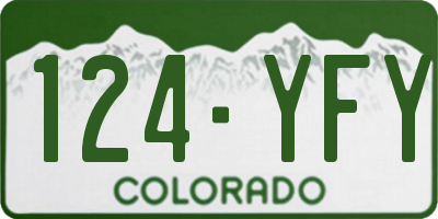 CO license plate 124YFY
