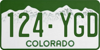 CO license plate 124YGD
