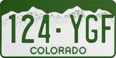 CO license plate 124YGF