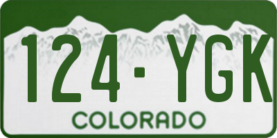 CO license plate 124YGK