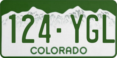 CO license plate 124YGL