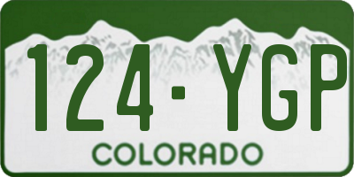 CO license plate 124YGP