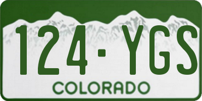 CO license plate 124YGS
