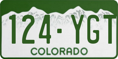 CO license plate 124YGT