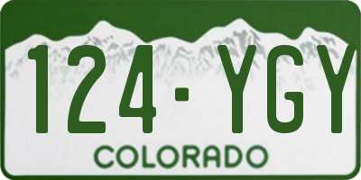 CO license plate 124YGY