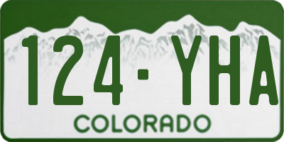 CO license plate 124YHA