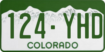 CO license plate 124YHD