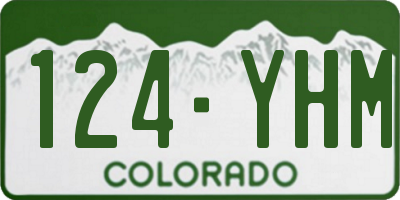 CO license plate 124YHM