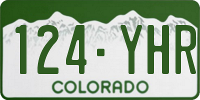 CO license plate 124YHR