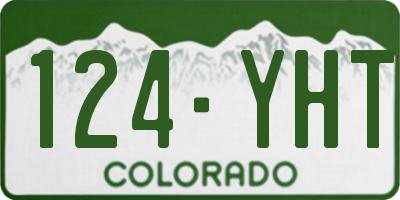 CO license plate 124YHT