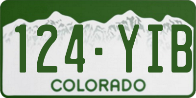 CO license plate 124YIB