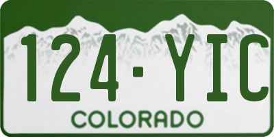 CO license plate 124YIC