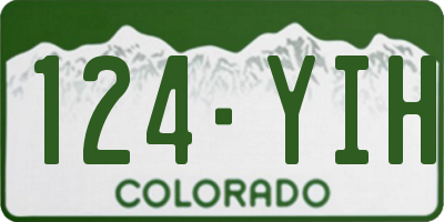 CO license plate 124YIH