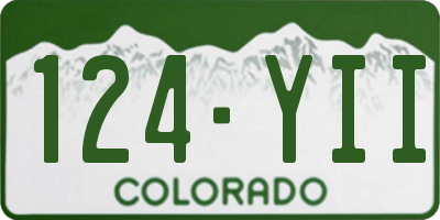 CO license plate 124YII