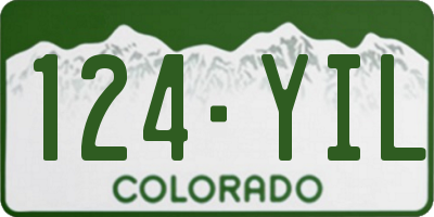 CO license plate 124YIL