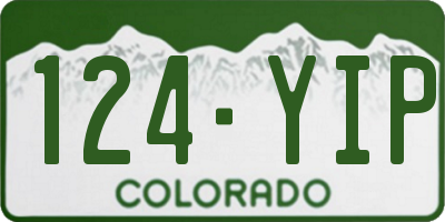 CO license plate 124YIP