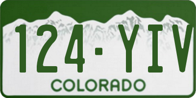 CO license plate 124YIV