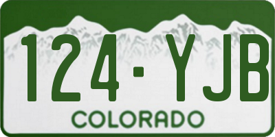 CO license plate 124YJB