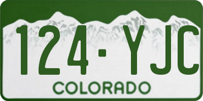 CO license plate 124YJC