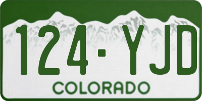 CO license plate 124YJD