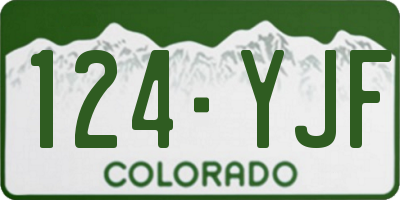 CO license plate 124YJF