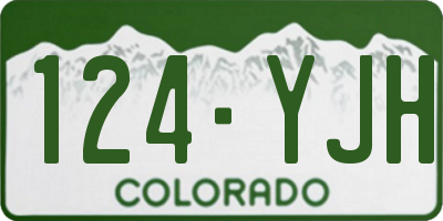 CO license plate 124YJH