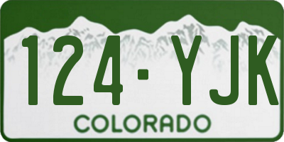 CO license plate 124YJK