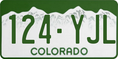 CO license plate 124YJL