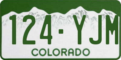 CO license plate 124YJM