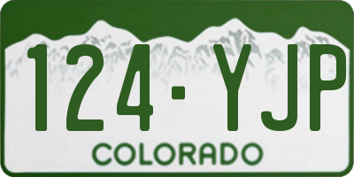 CO license plate 124YJP