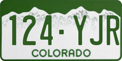 CO license plate 124YJR