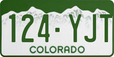 CO license plate 124YJT
