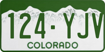 CO license plate 124YJV