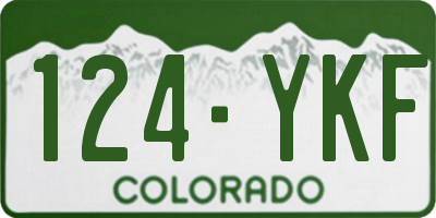 CO license plate 124YKF