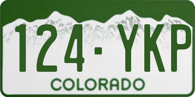 CO license plate 124YKP