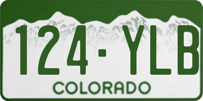 CO license plate 124YLB