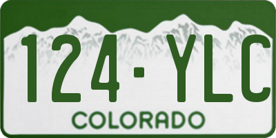 CO license plate 124YLC