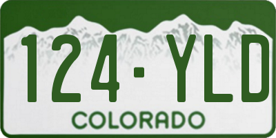 CO license plate 124YLD