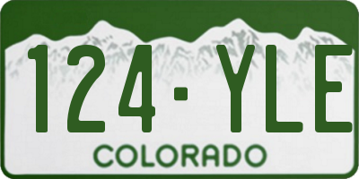 CO license plate 124YLE