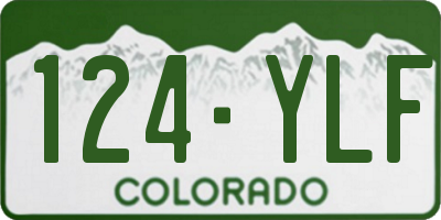 CO license plate 124YLF