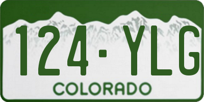 CO license plate 124YLG