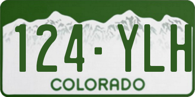 CO license plate 124YLH