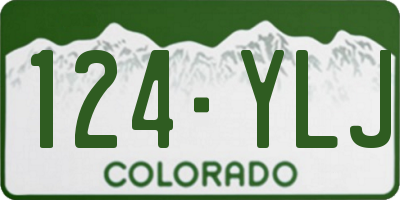 CO license plate 124YLJ