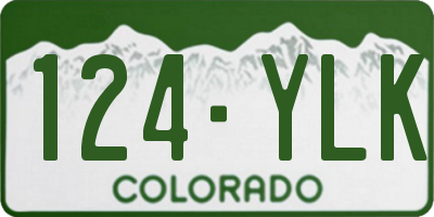 CO license plate 124YLK