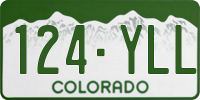 CO license plate 124YLL