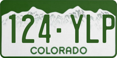CO license plate 124YLP