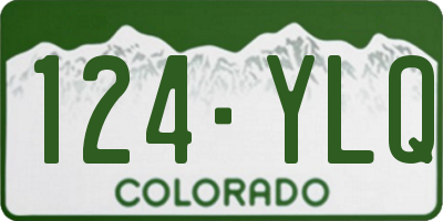 CO license plate 124YLQ