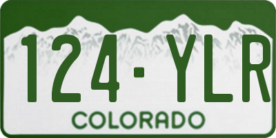 CO license plate 124YLR