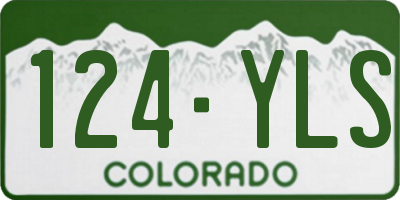 CO license plate 124YLS